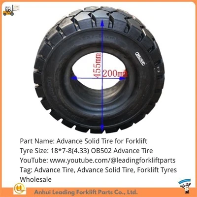 Anvelope solide Advance pentru stivuitor|Advance Tire 18*7-8(4.33) OB502|Advance Anvelope cu ridicata